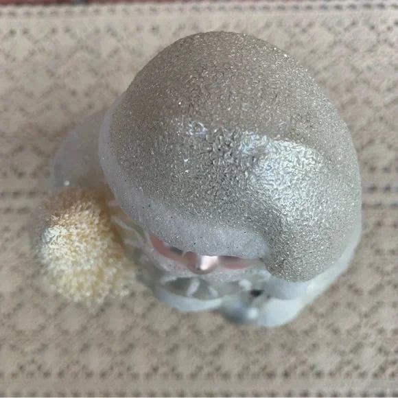 Vintage Dept 56 Mercury Glass Santa Bottle Brush Tree Figurine - Picture 9 of 13